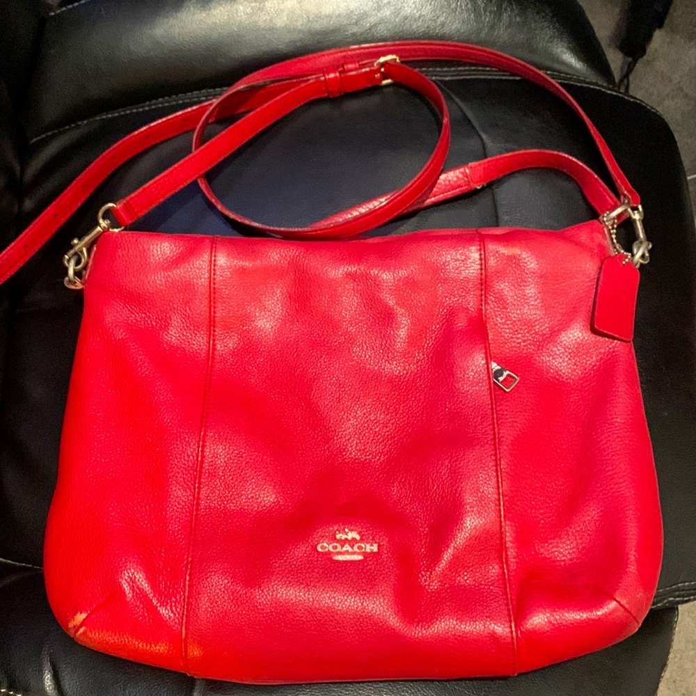 Authentic Coach Red Crossbody Bag